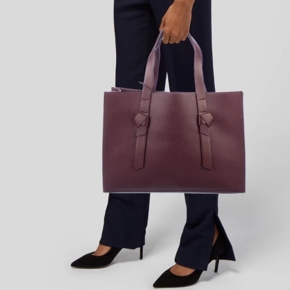 Rachel Zoe Take-it-Anywhere Tote - vegan leather - bordeaux cranberry large - Picture 7 of 12